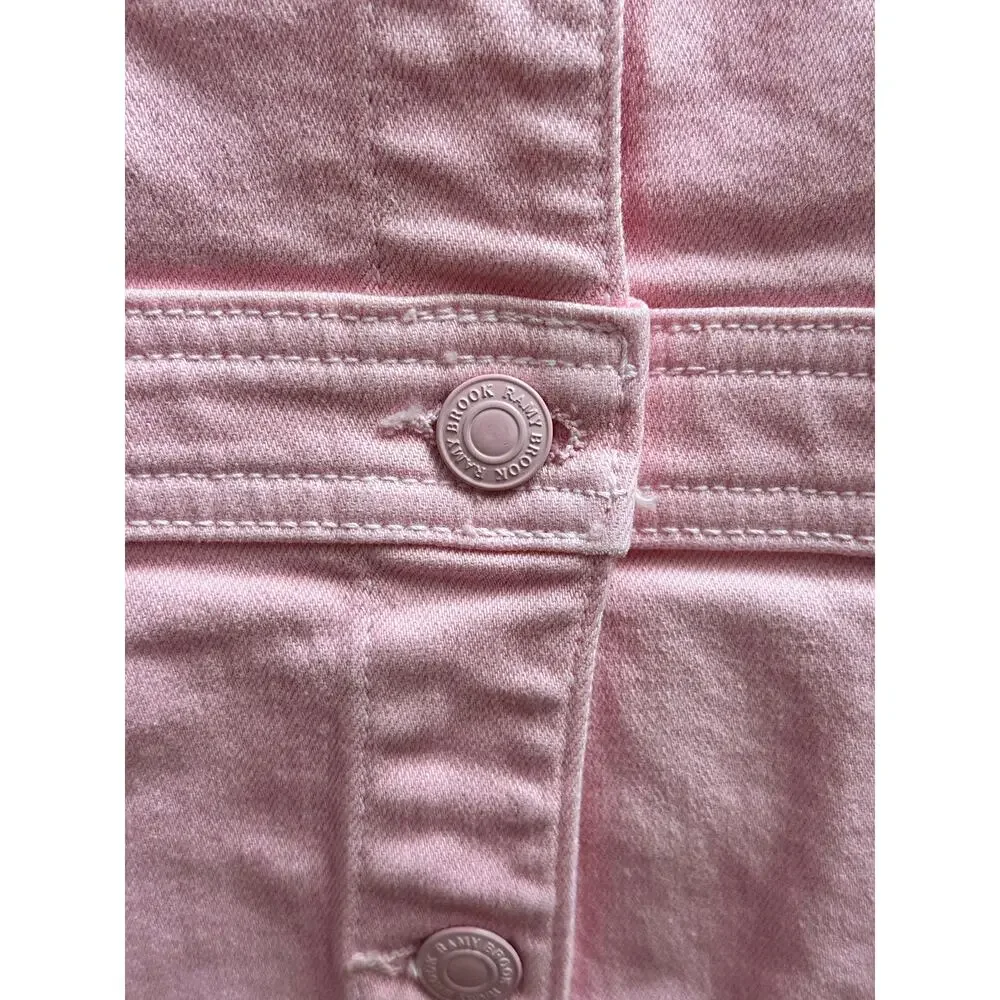 Ramy Brook Katalina Coated Denim Utility Minidress Pink sz 26